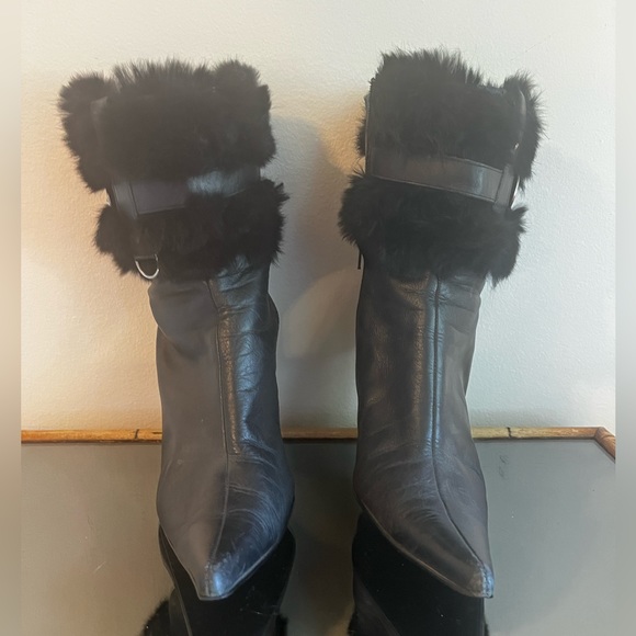Fur Stillettos w/ Buckling - Picture 4 of 4